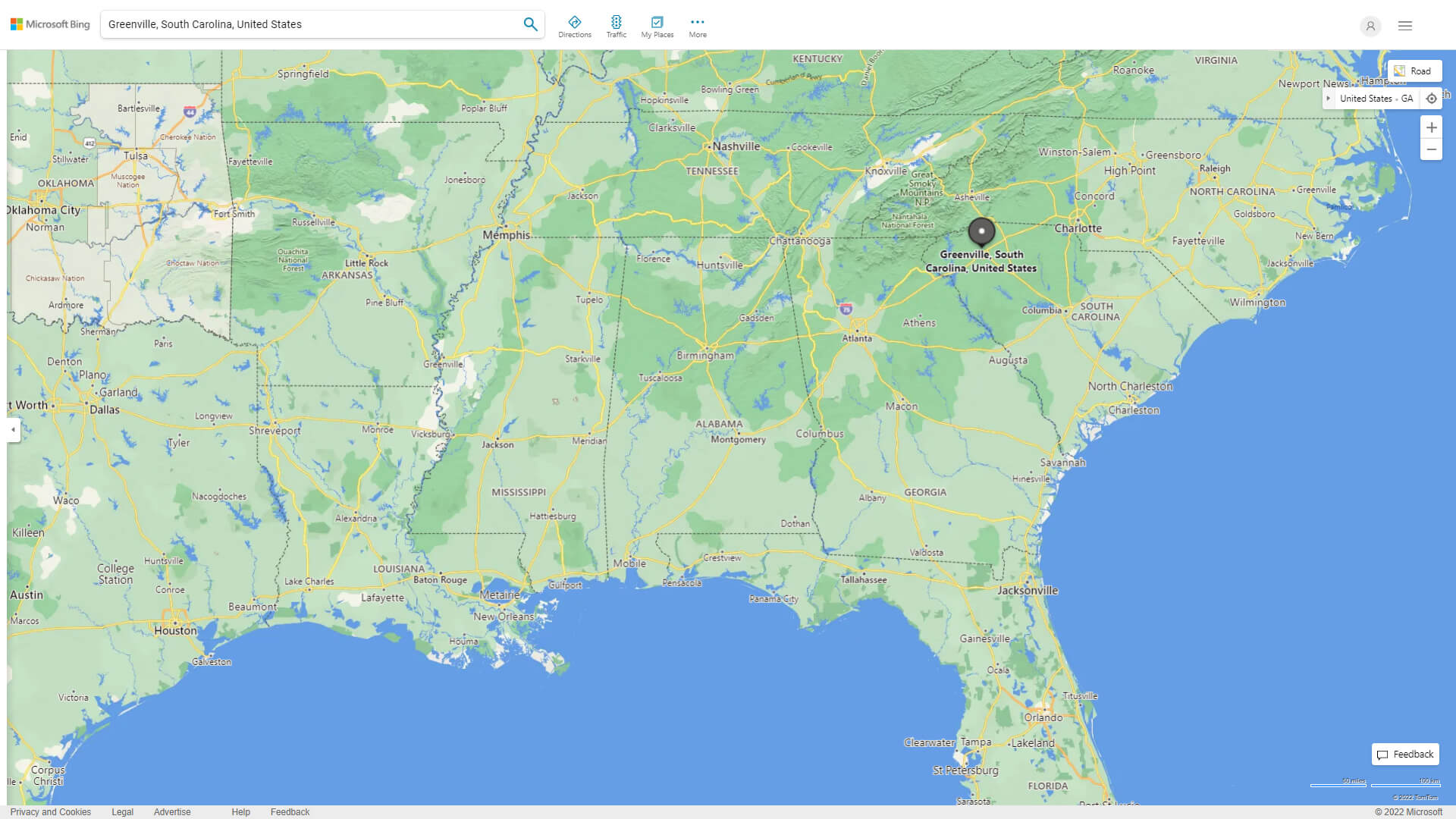 Greenville Map South Carolina